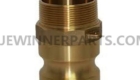 Type F - Brass Cam and Groove Male Adapter x Male NPT Thread